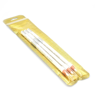 3 Pack of White Eye Pencils Great for Permanent Make Up Eyebrow Mapping Lip Mapping